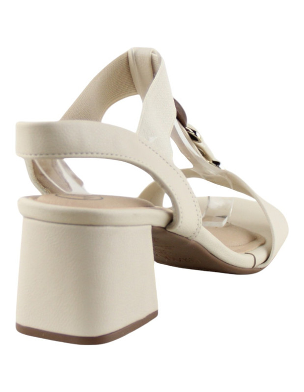 Foto 4 pulgar | Sandalia Tacón Para Mujer Lob Footwear Floather/elastico Beige 86804769