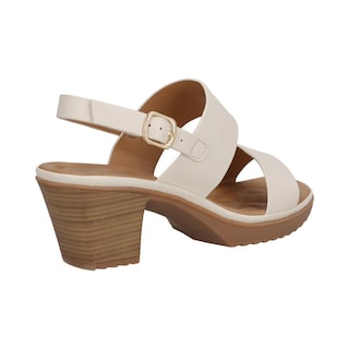 Foto 3 | Sandalia Mujer Vosse Tacon Casual Comoda Beige