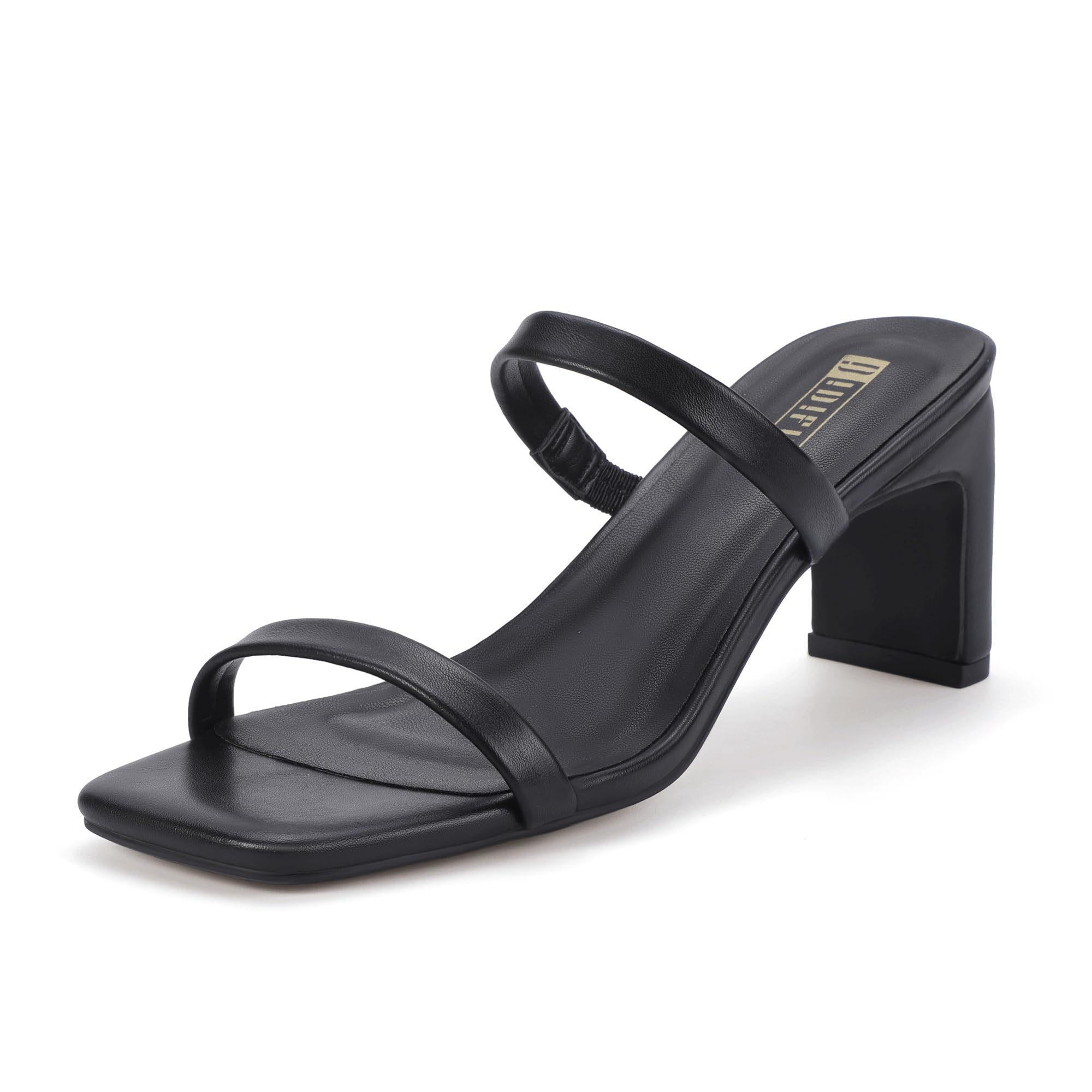Foto 2 pulgar | Sandalias De Tacón Idifu Negras Con Tacón Bajo Y Tacón Grueso Para Mujer - Venta Internacional.