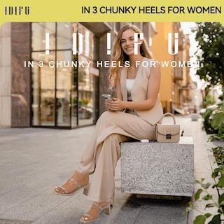 Foto 2 | Sandalias De Tacón Idifu Clear Low Block Tacones Para Mujer Nude 35 - Venta Internacional.