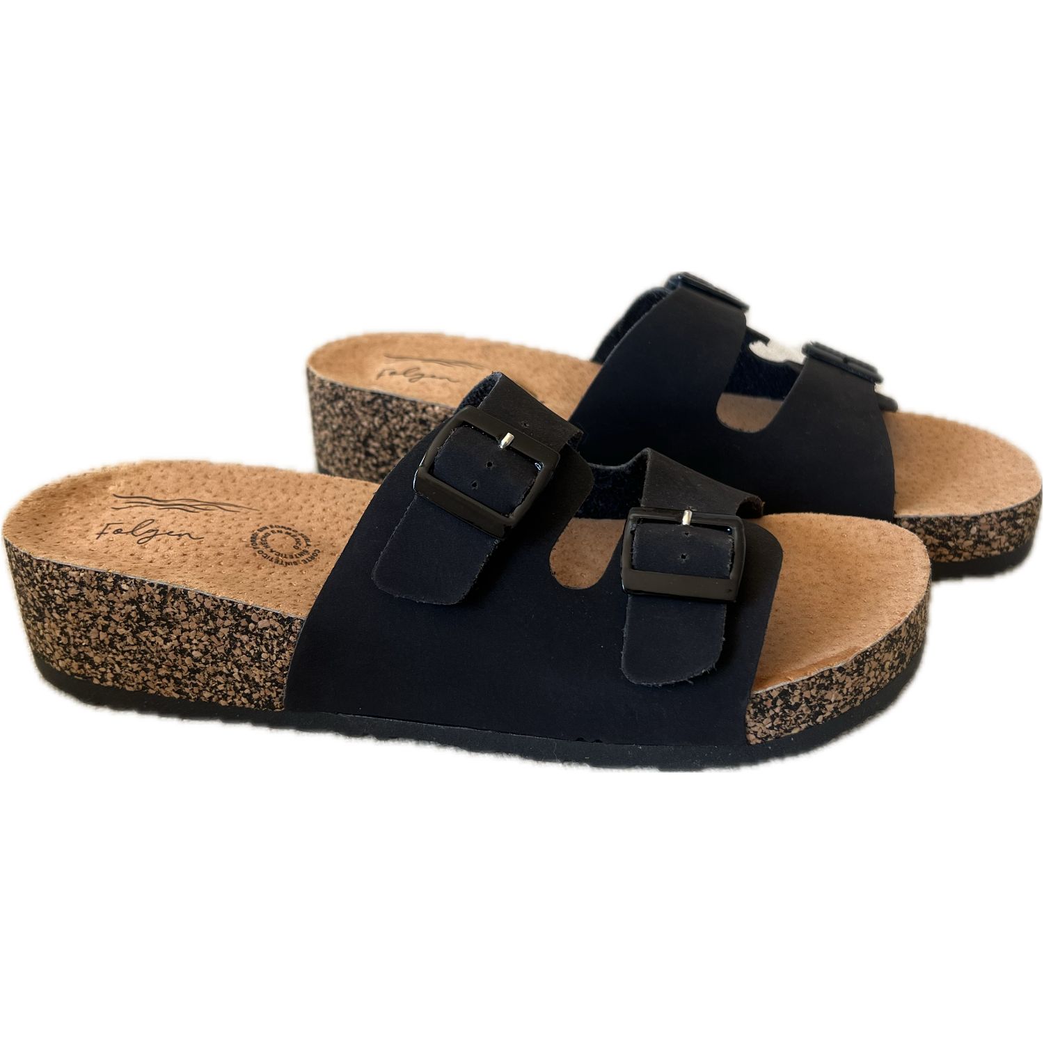 Foto 2 pulgar | Sandalias Folgen Negras con Hebillas Ajustables y Suela Antideslizante Confort y Estilo para Cada Paso para Mujer