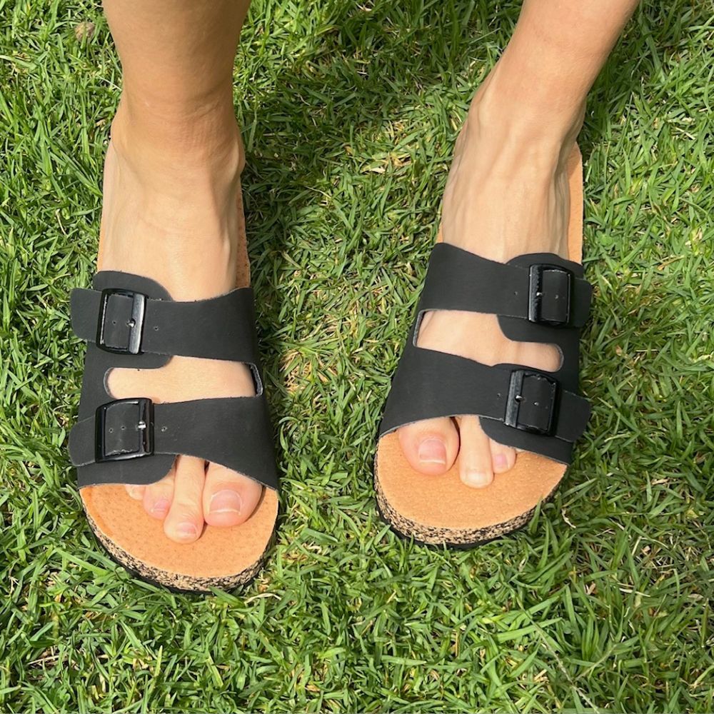 Foto 7 pulgar | Sandalias Folgen Negras con Hebillas Ajustables y Suela Antideslizante Confort y Estilo para Cada Paso para Mujer