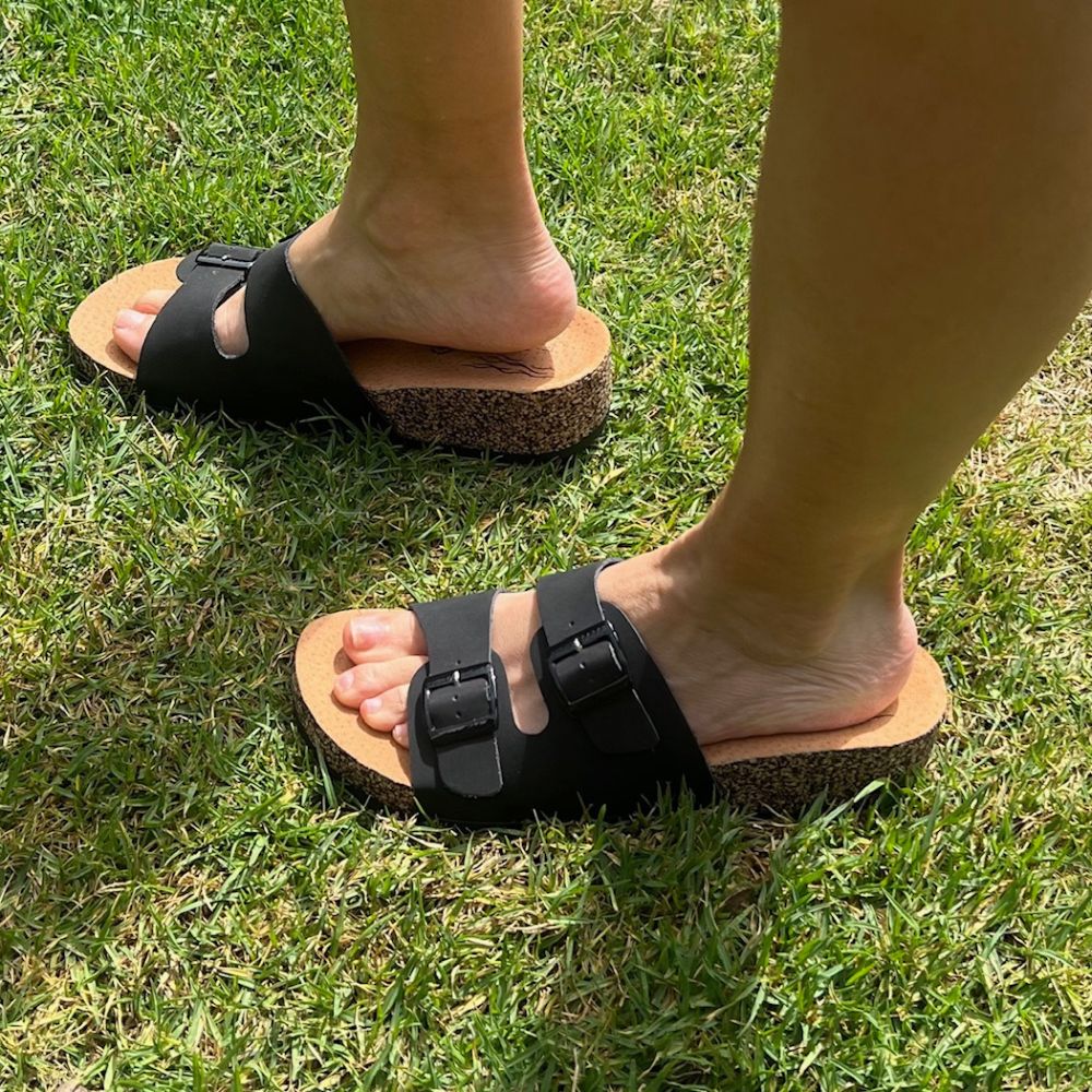 Foto 8 pulgar | Sandalias Folgen Negras con Hebillas Ajustables y Suela Antideslizante Confort y Estilo para Cada Paso para Mujer