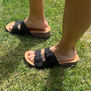 Foto 7 | Sandalias Folgen Negras con Hebillas Ajustables y Suela Antideslizante Confort y Estilo para Cada Paso para Mujer