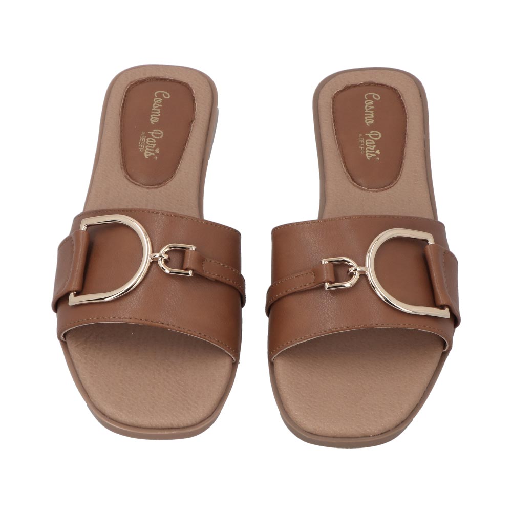 Foto 6 | Sandalia De Piso Cosmo Paris 1013 Color Camel Huaraches Mujer 23 Al 26
