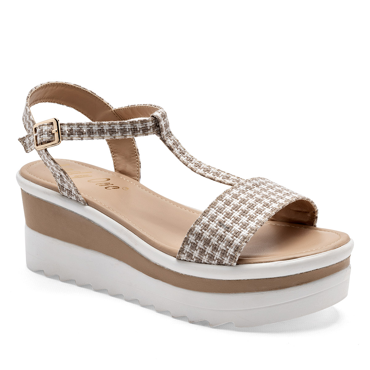 Foto 1 | Lady One Sandalia Para Mujer Blanco Beige