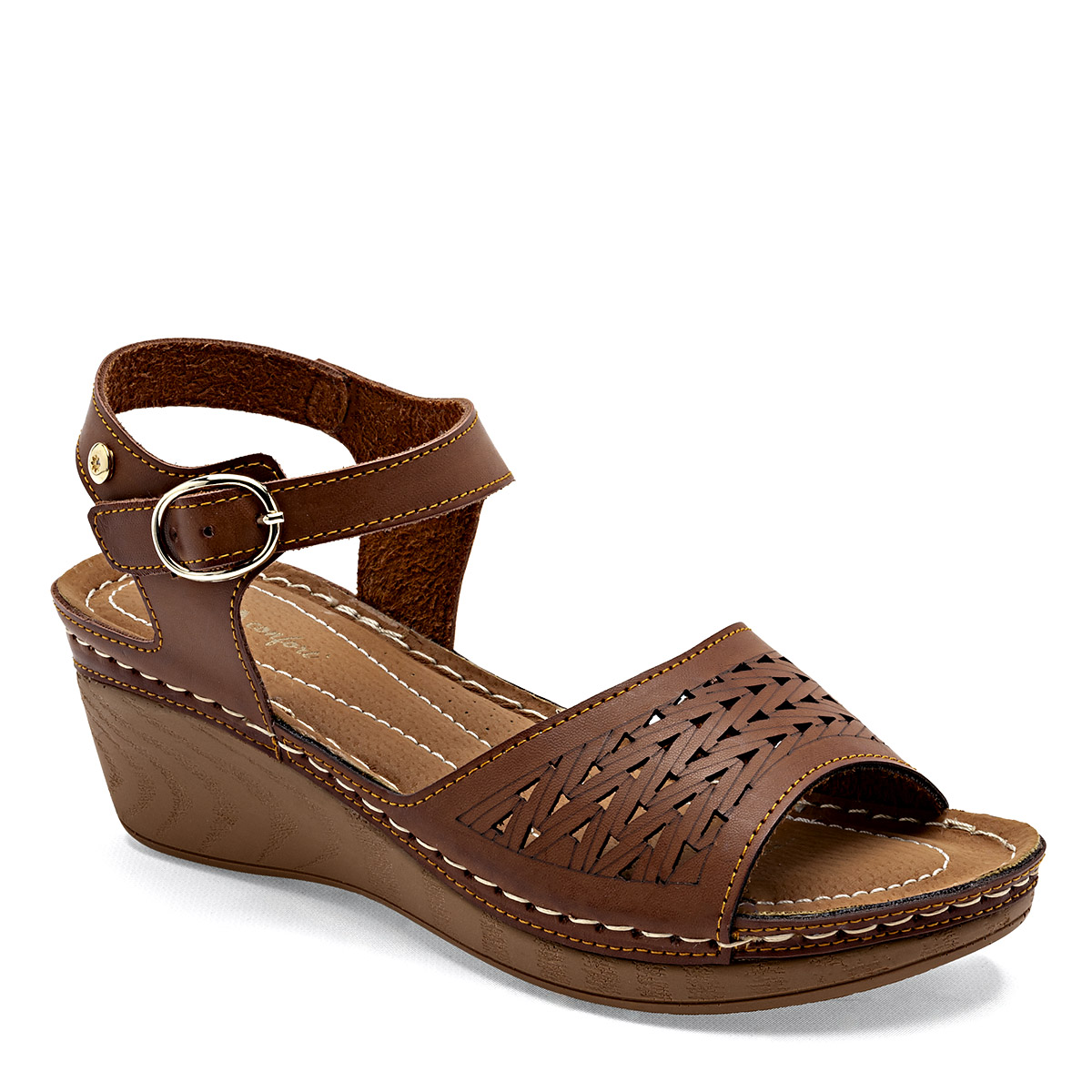 Foto 2 pulgar | Sandalia Mora Confort Camel para Mujer