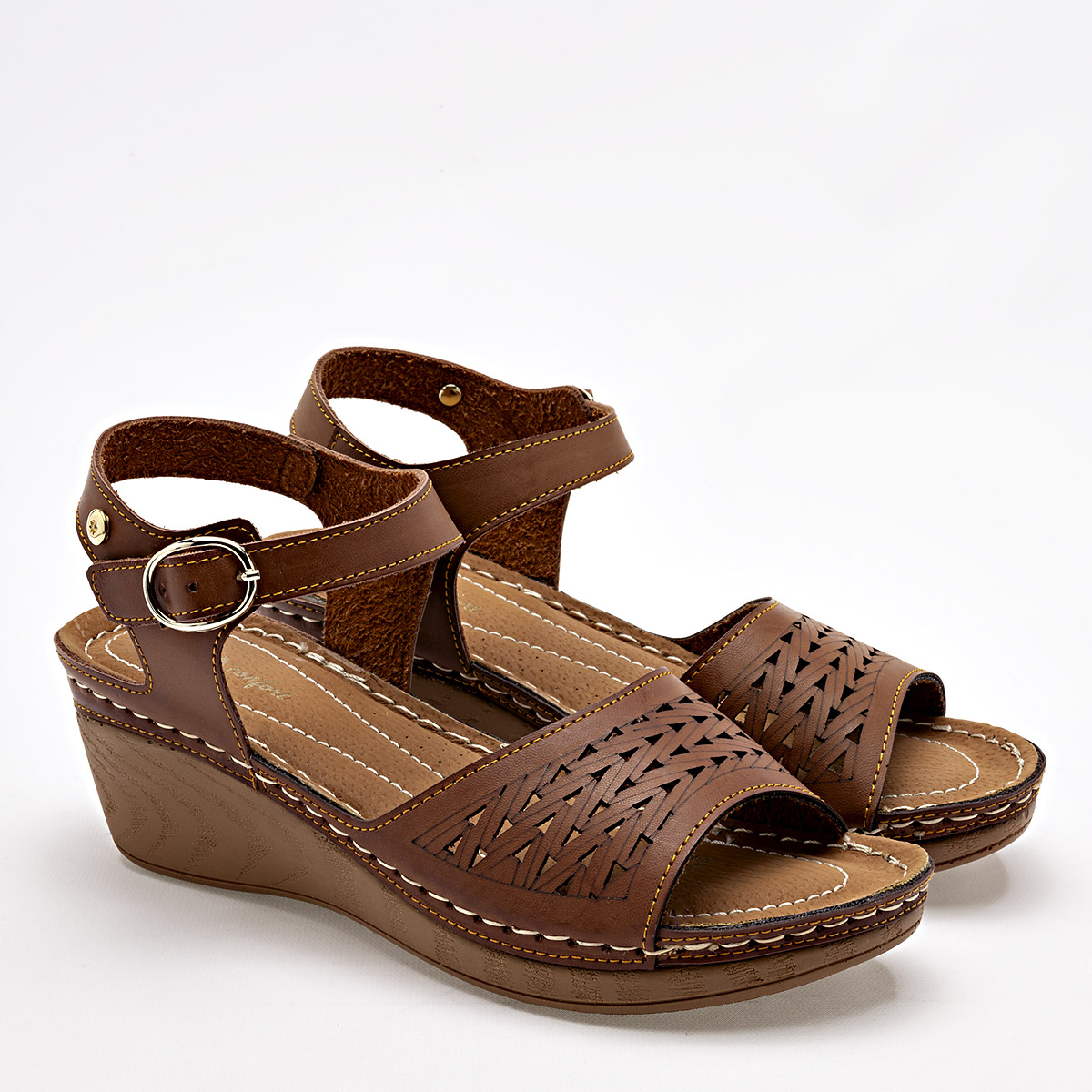 Foto 3 pulgar | Sandalia Mora Confort Camel para Mujer