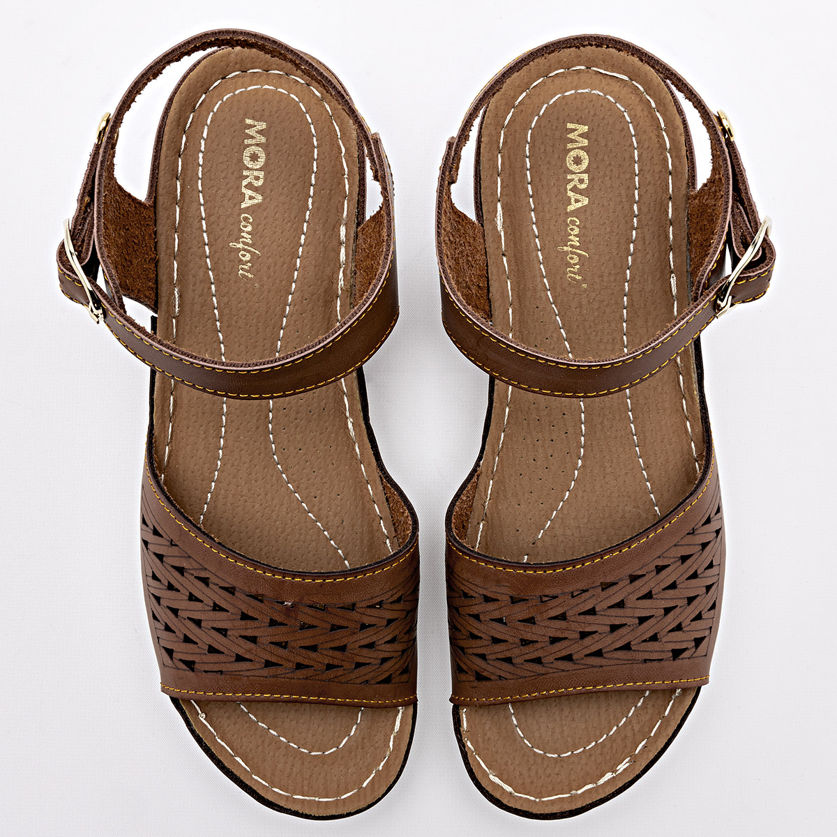 Foto 4 pulgar | Sandalia Mora Confort Camel para Mujer