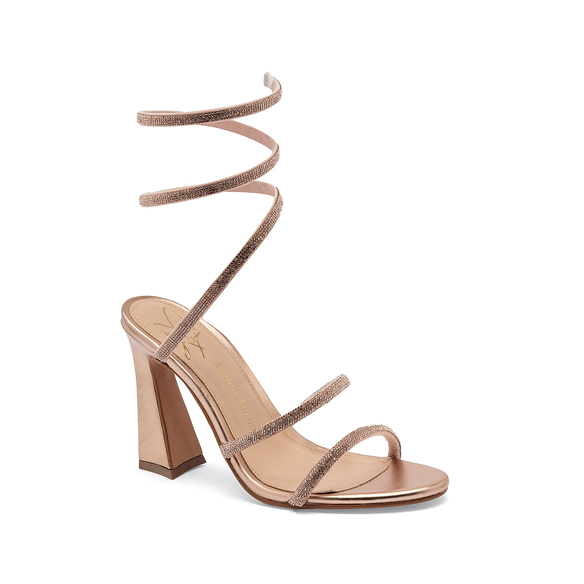 Foto 2 pulgar | Sandalias Clasben Doradas Casuales para Mujer