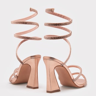Foto 3 | Sandalias Clasben Doradas Casuales para Mujer