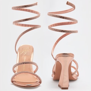 Foto 4 | Sandalias Clasben Doradas Casuales para Mujer