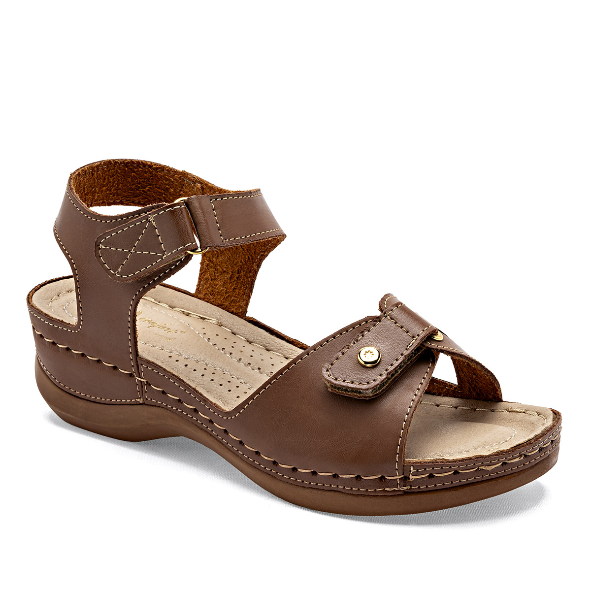 Sandalias Mora Confort Café para Mujer