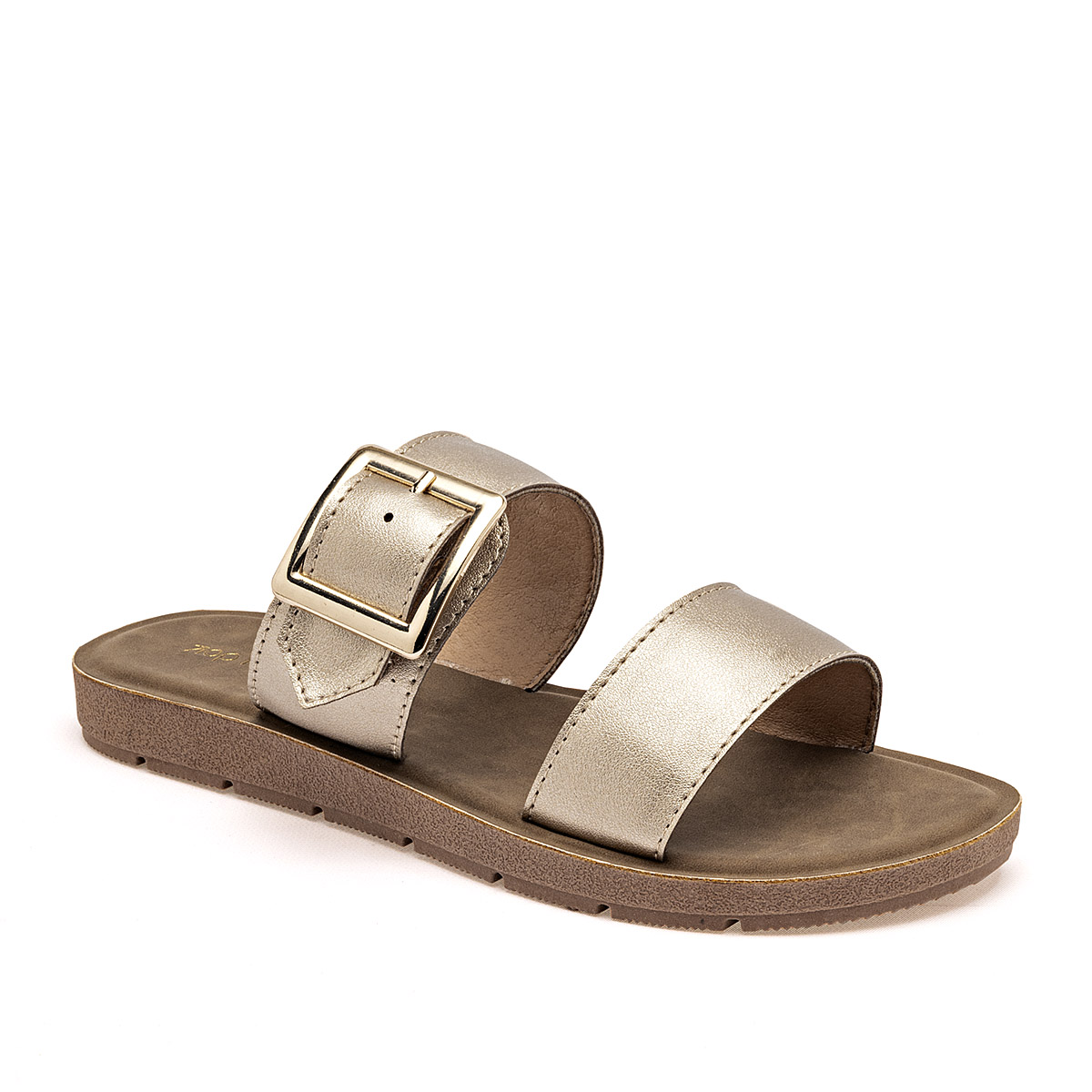 Top Moda Sandalia Para Mujer Dorado
