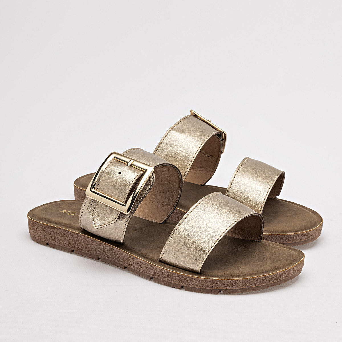 Foto 2 | Top Moda Sandalia Para Mujer Dorado