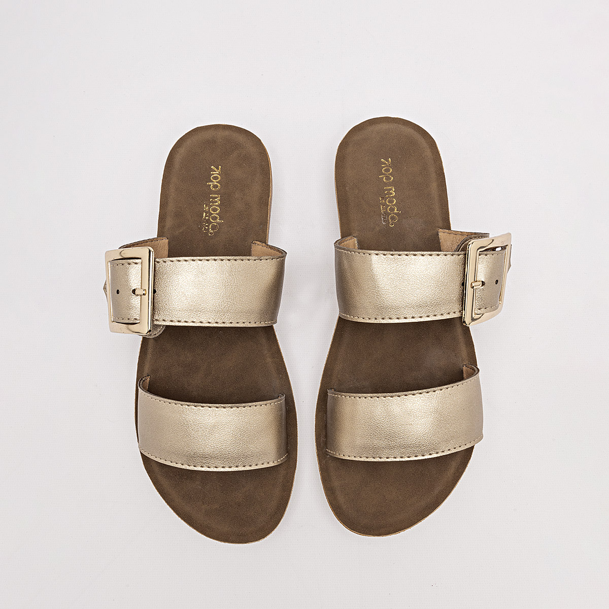 Foto 3 | Top Moda Sandalia Para Mujer Dorado