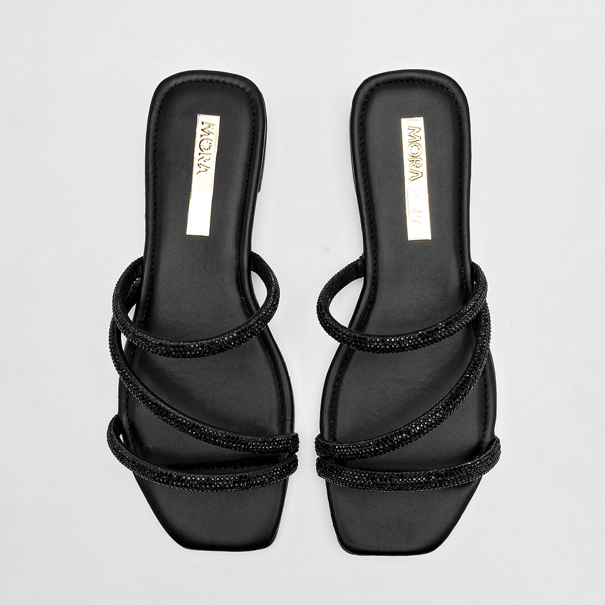 Foto 4 pulgar | Sandalias Moramora Negras para Mujer