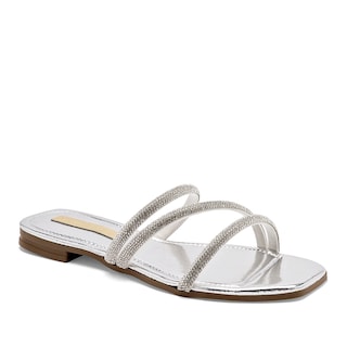 Foto 1 | Sandalias Moramora Plateadas para Mujer