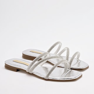 Foto 2 | Sandalias Moramora Plateadas para Mujer