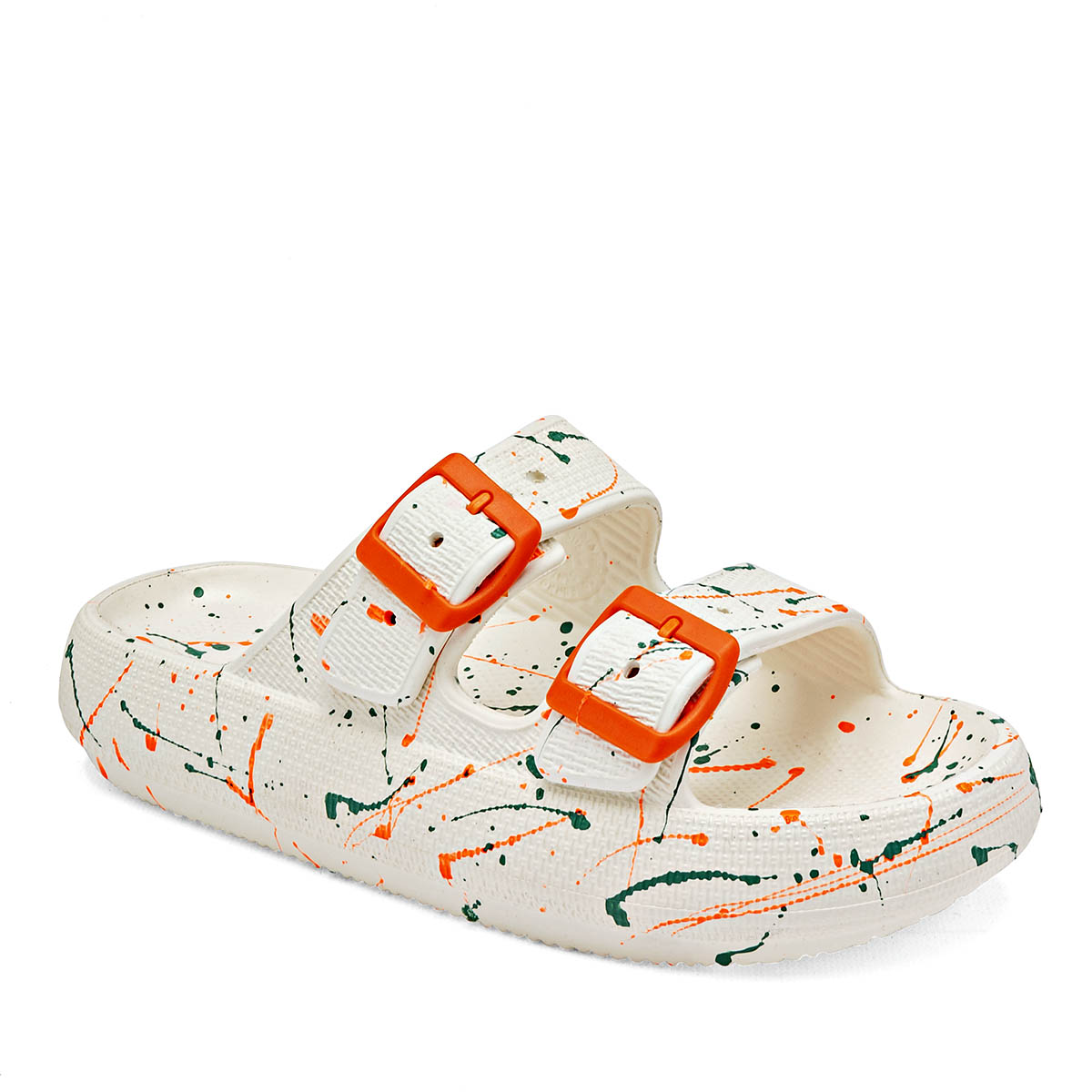 Foto 2 pulgar | Evalight Sandalia Para Mujer Beige Verde Naranja