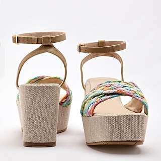 Foto 3 | Sandalia MoraMora Beige para Mujer