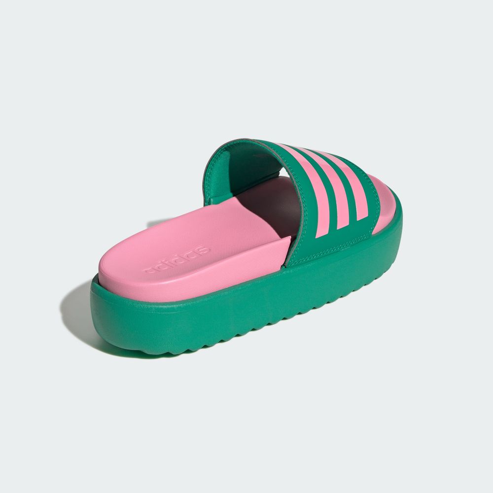 Foto 8 pulgar | Sandalias Adilette Con Plataforma Adidas Verde Mujer