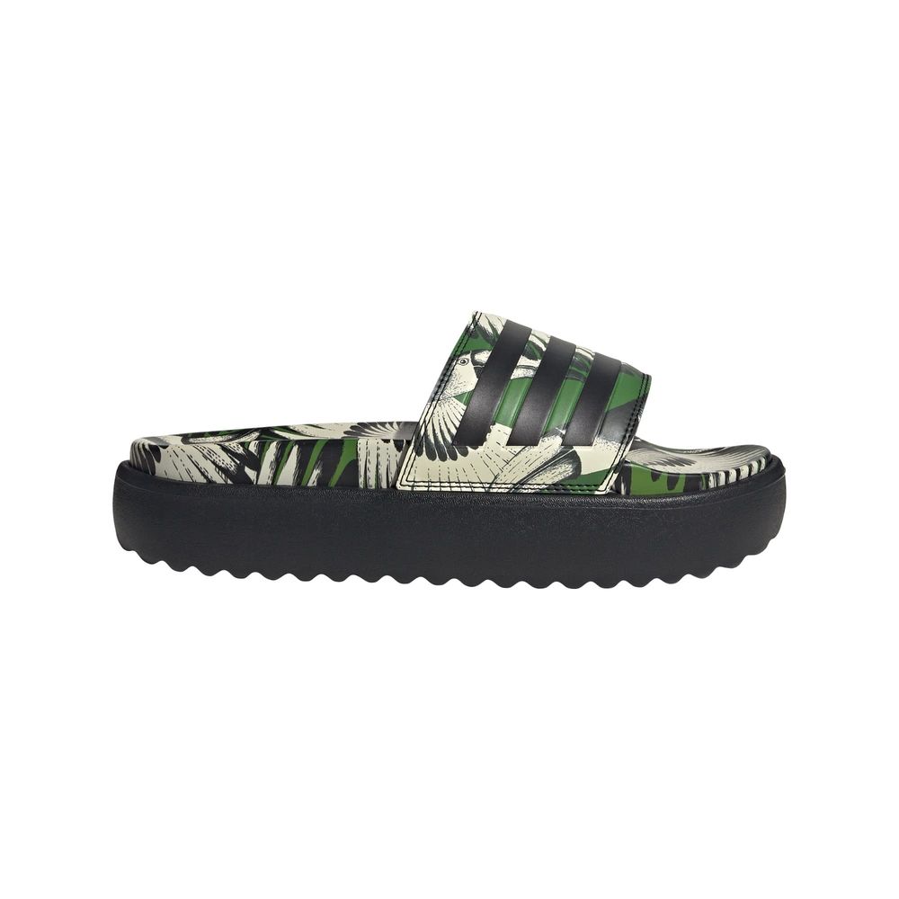 Foto 2 pulgar | Sandalias Adilette Con Plataforma Adidas Verde Mujer