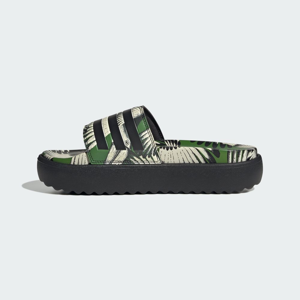 Foto 4 pulgar | Sandalias Adilette Con Plataforma Adidas Verde Mujer