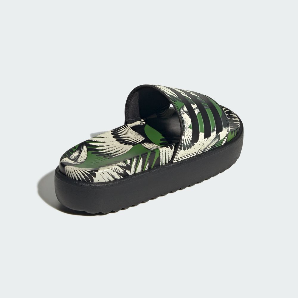 Foto 8 pulgar | Sandalias Adilette Con Plataforma Adidas Verde Mujer