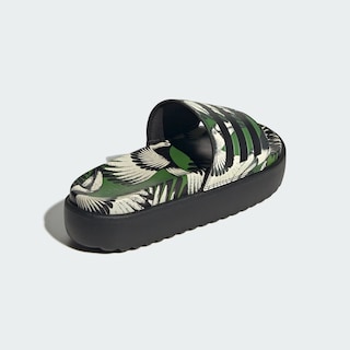 Foto 7 | Sandalias Adilette Con Plataforma Adidas Verde Mujer