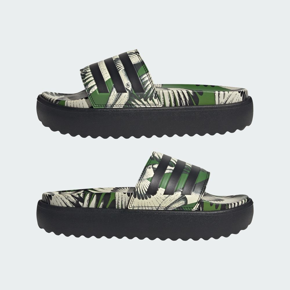 Foto 9 pulgar | Sandalias Adilette Con Plataforma Adidas Verde Mujer