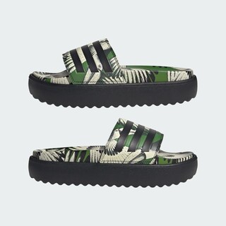 Foto 8 | Sandalias Adilette Con Plataforma Adidas Verde Mujer