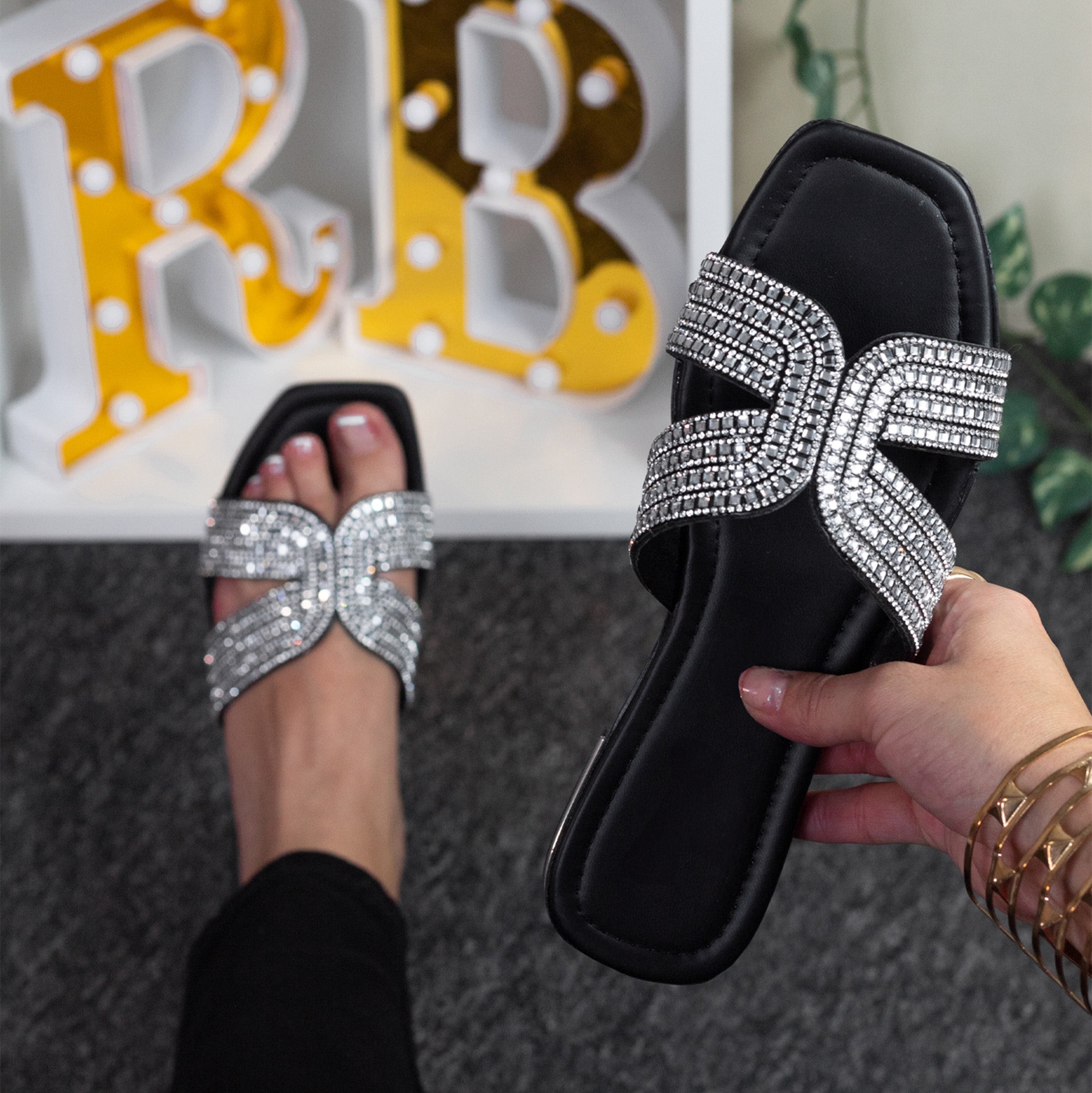 Foto 2 | Sandalias Rbcollection color Plata para Mujer