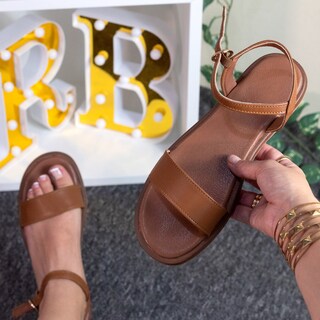 Foto 2 | Sandalias de Piso Exterior Sintético Rbcollection color Café para Mujer