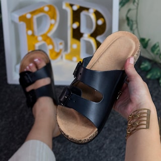 Foto 2 | Sandalias RbCollection color Negro para Mujer