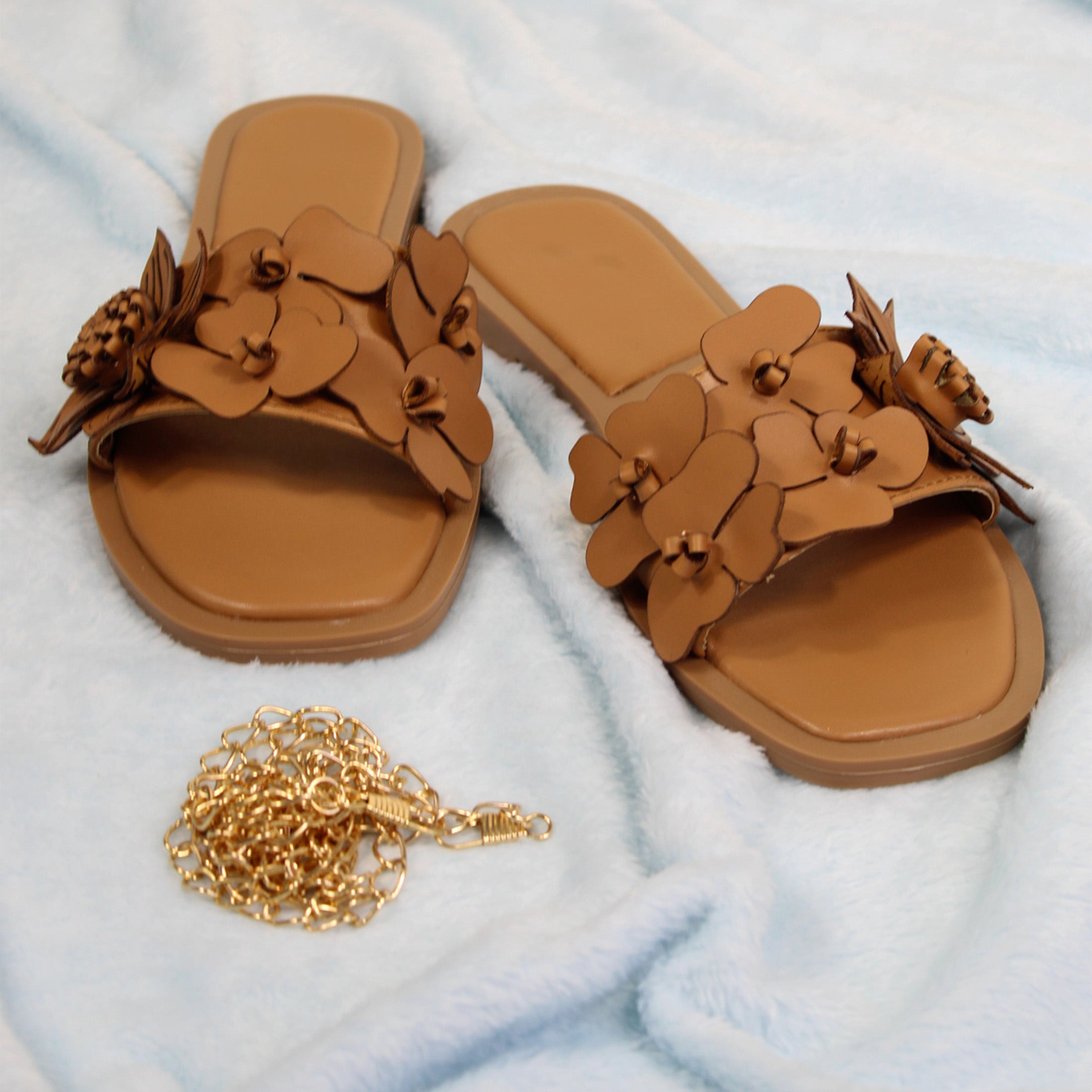 Sandalias De Piso Rbcollection Exterior Textil Café Para Mujer