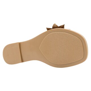 Foto 4 | Sandalias De Piso Rbcollection Exterior Textil Café Para Mujer