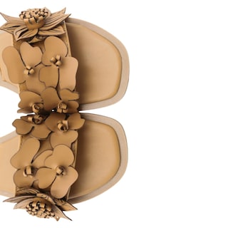 Foto 5 | Sandalias De Piso Rbcollection Exterior Textil Café Para Mujer