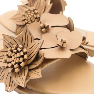 Foto 6 | Sandalias De Piso Rbcollection Exterior Textil Café Para Mujer
