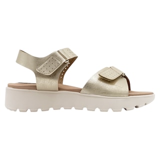 Foto 2 | Sandalias de Piso Rbbasics Exterior Piel Vegana Oro para Mujer