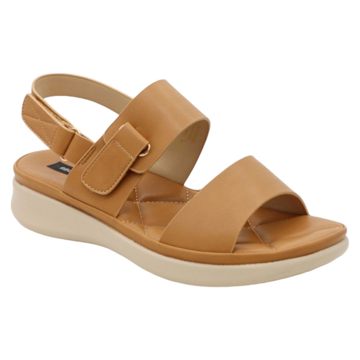Foto 1 | Sandalias de Piso Rbcollection Exterior Piel Vegana Café para Mujer