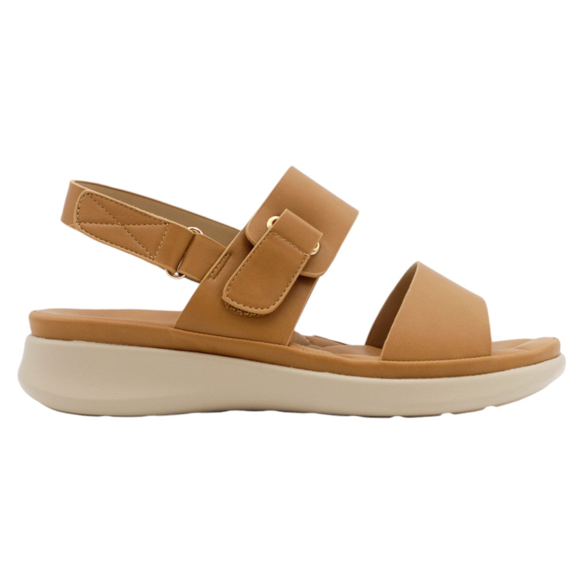 Foto 2 | Sandalias de Piso Rbcollection Exterior Piel Vegana Café para Mujer
