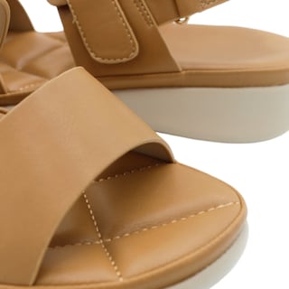 Foto 5 | Sandalias de Piso Rbcollection Exterior Piel Vegana Café para Mujer