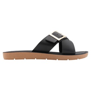 Foto 2 | Sandalias de Piso RbCollection Exterior Sintético Negras para Mujer