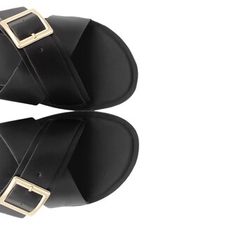 Foto 4 | Sandalias de Piso RbCollection Exterior Sintético Negras para Mujer