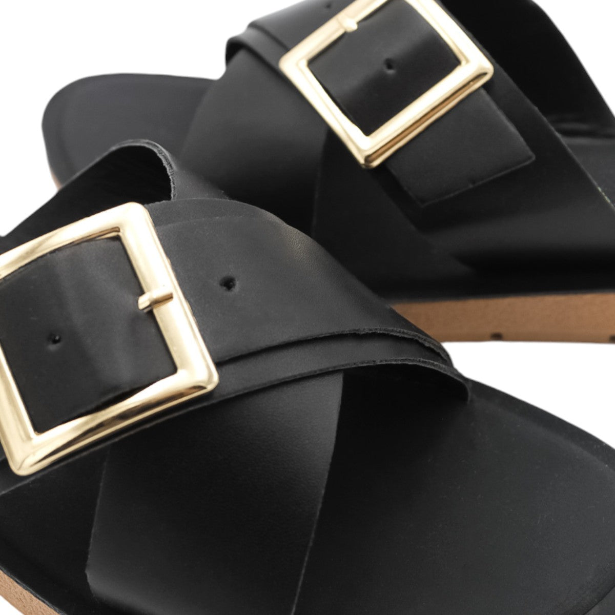 Foto 5 | Sandalias de Piso RbCollection Exterior Sintético Negras para Mujer
