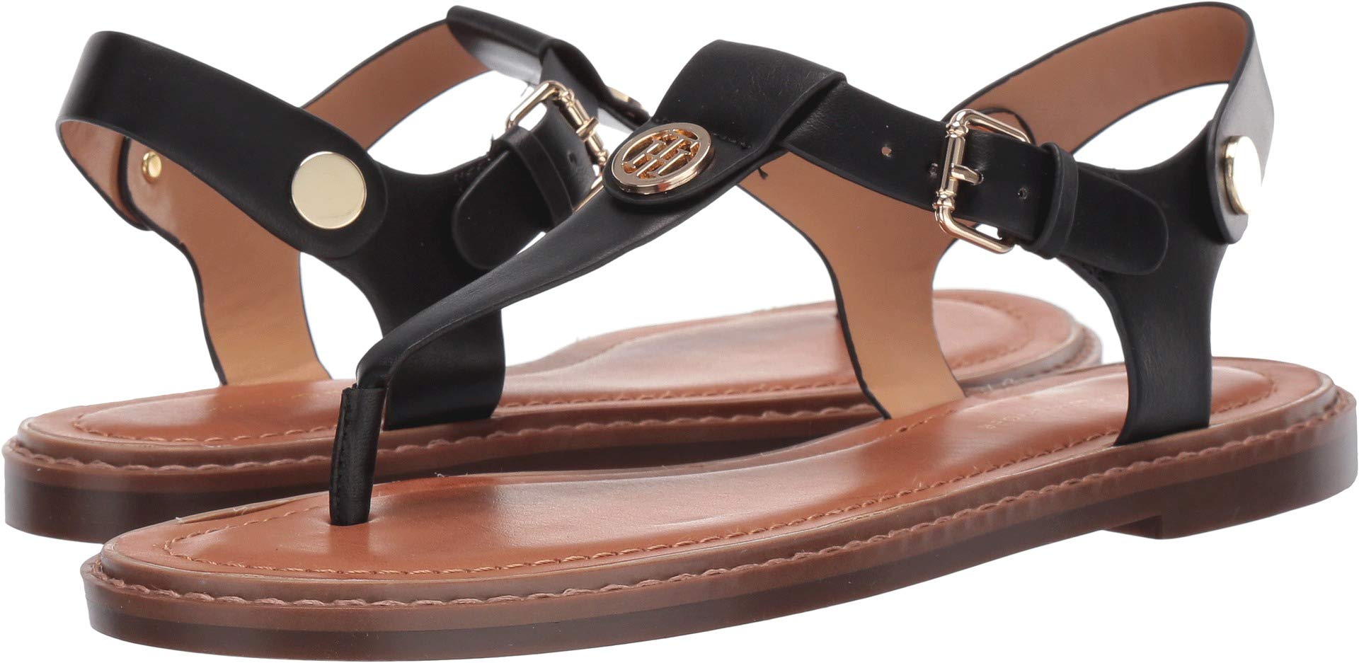 Foto 2 pulgar | Sandalia Plana Tommy Hilfiger Bennia Para Mujer, Color Negro, Talla 5 - Venta Internacional.