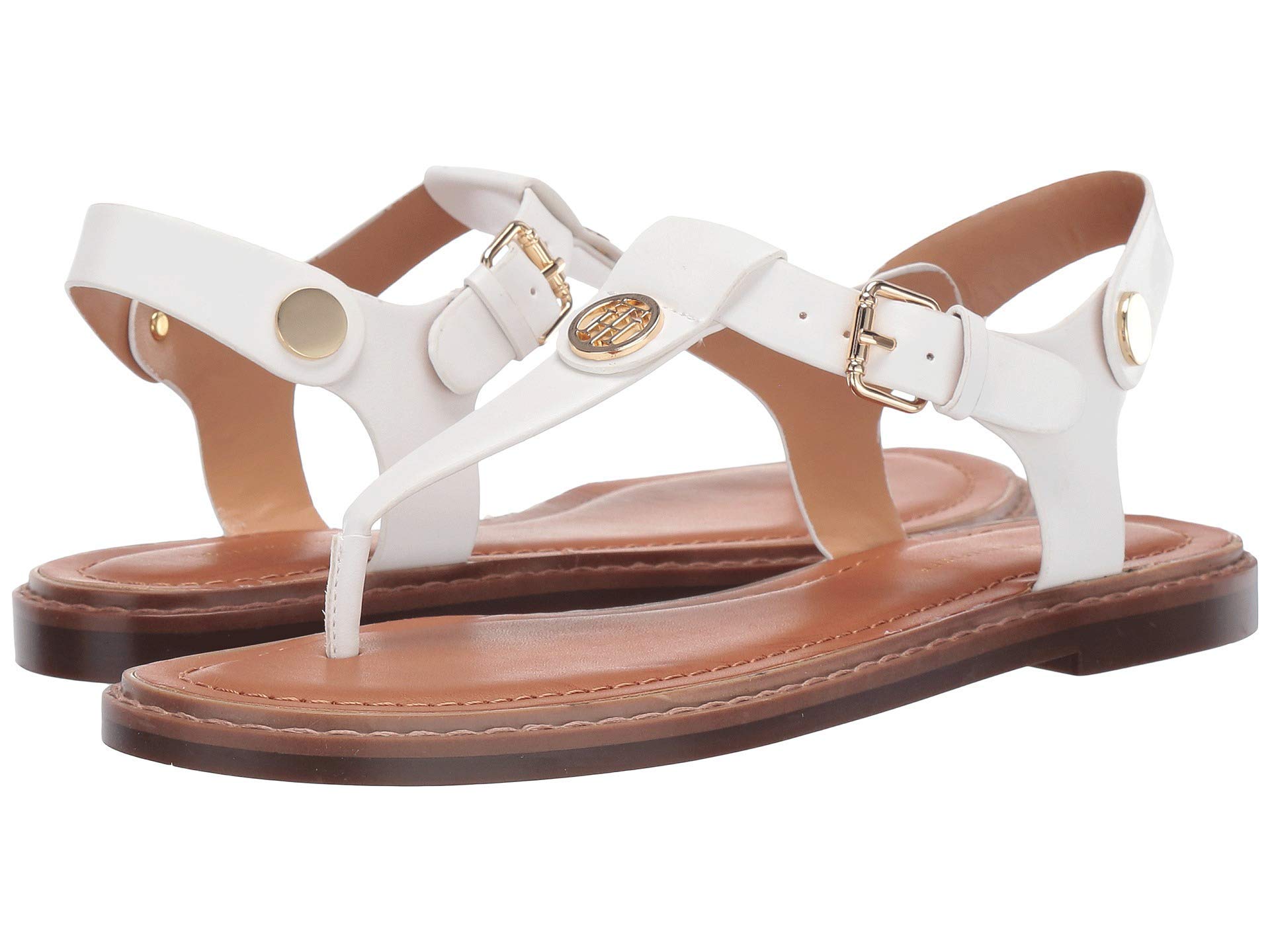Foto 2 pulgar | Sandalia Plana Tommy Hilfiger Bennia Para Mujer, Color Blanco, Talla 8 - Venta Internacional.