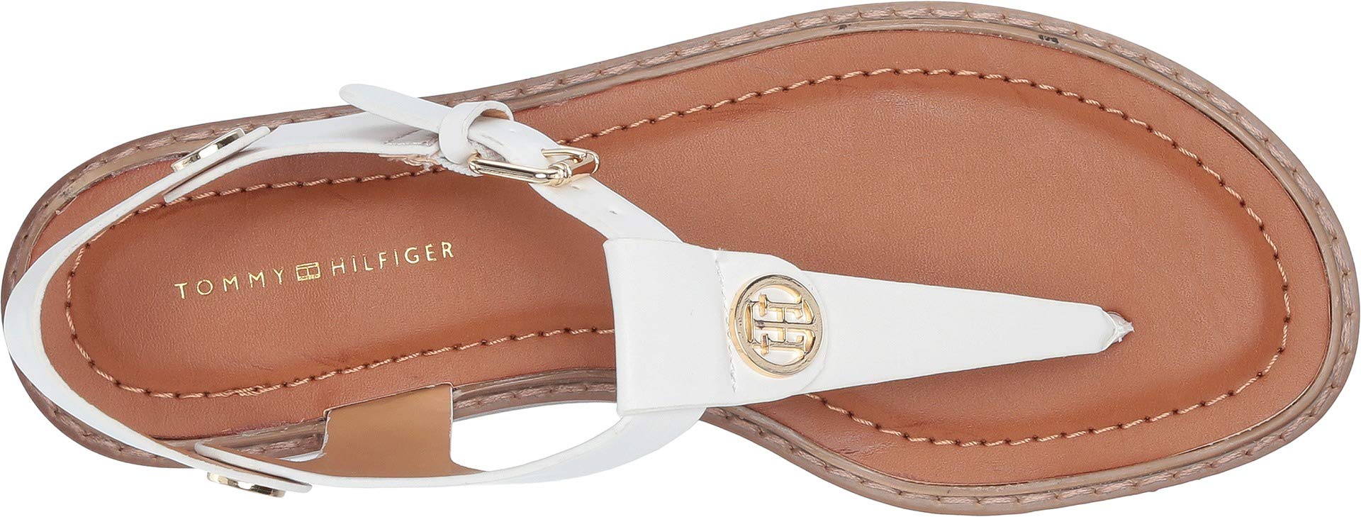 Foto 3 pulgar | Sandalias Tommy Hilfiger Bennia Flat Para Mujer, Color Blanco, Talla 37 - Venta Internacional.
