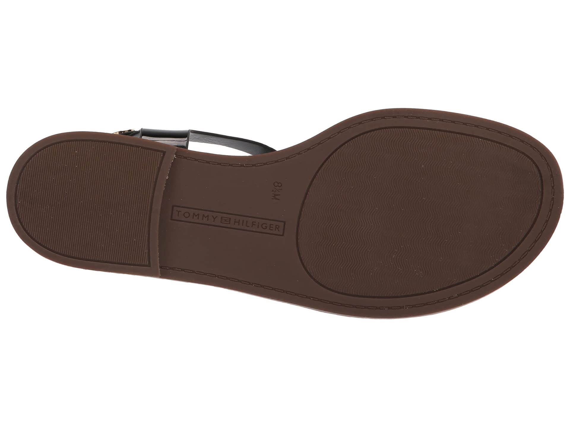 Foto 4 pulgar | Sandalia Plana Tommy Hilfiger Bennia Para Mujer, Color Negro Charol 6.5 - Venta Internacional.